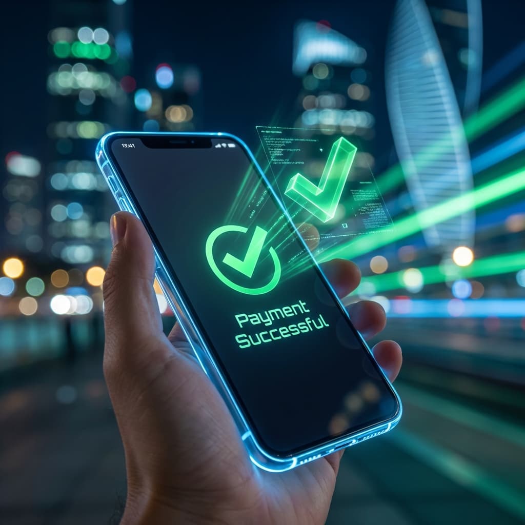 The 'Payment Successful' screen is the result of 8+ network hops occurring in milliseconds.